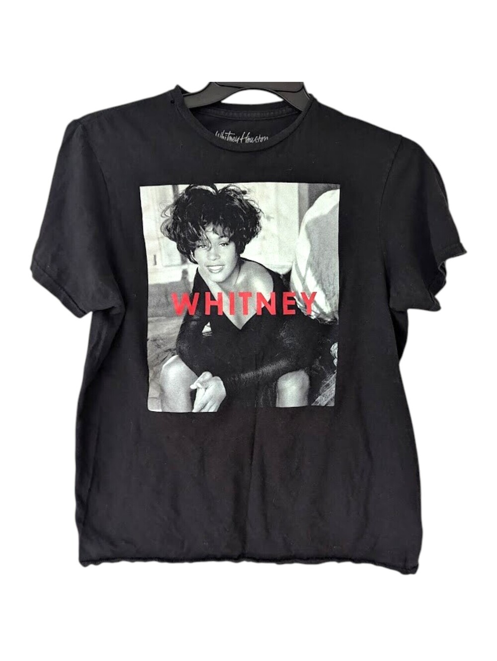 Whitney Houston Modern T-Shirt Mens Medium Black Graphic Music Tee 20x26 Cotton